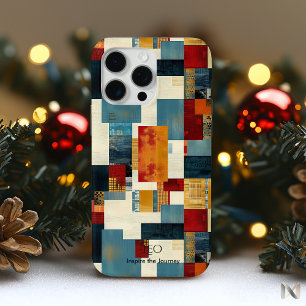 Coque iPhone 15 Pro Max Patchwork géométrique moderne - Gras et inspirant