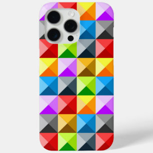 Coque iPhone 15 Pro Max Patchwork motif rétro géométrique coloré