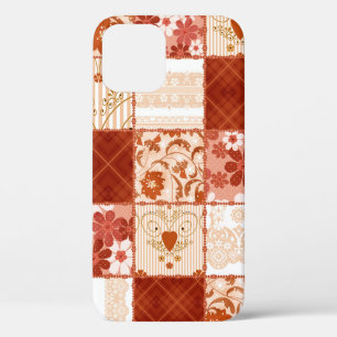 Case-Mate iPhone Case Patchwork sans couture dentelle marron motif dente