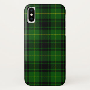 Coque iPhone X Pâte verte de tartan MacArthur