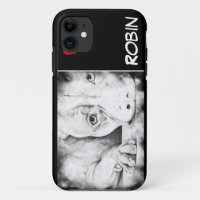 Patiemment en attente avec coeur rouge