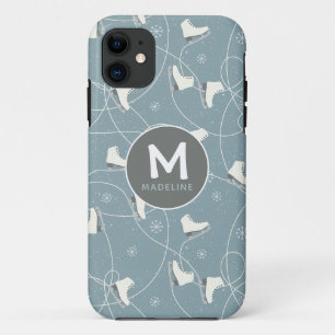 Case-Mate iPhone Case Patinage sur glace et flocon de neige Personnalisé