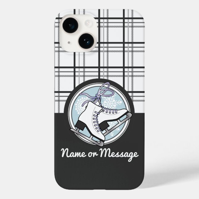 Coques Case-Mate iPhone Patinage Tartan moderne personnalisé (Verso)