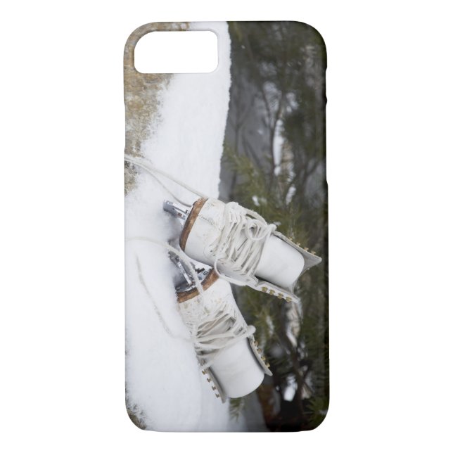 Coques Case-Mate iPhone Patins de glace, chiffre patins dans la neige (Dos)