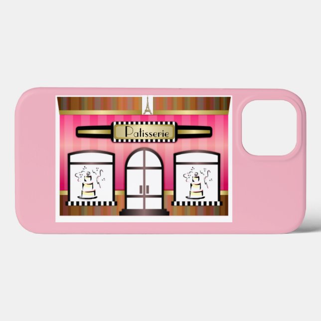 Coques Case-Mate iPhone Pâtisserie française rose Paris (Verso (horizontal))