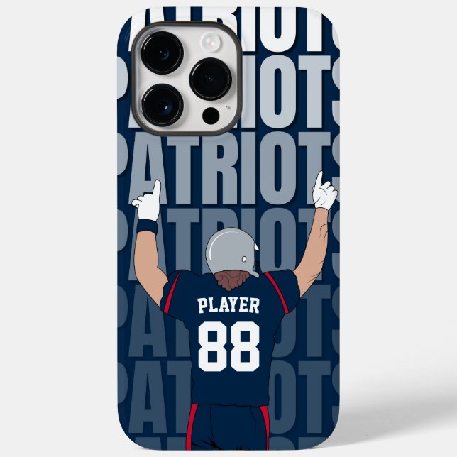 Coques Case-Mate iPhone Patriotes Personnalisés Jersey Football Américain (Verso)