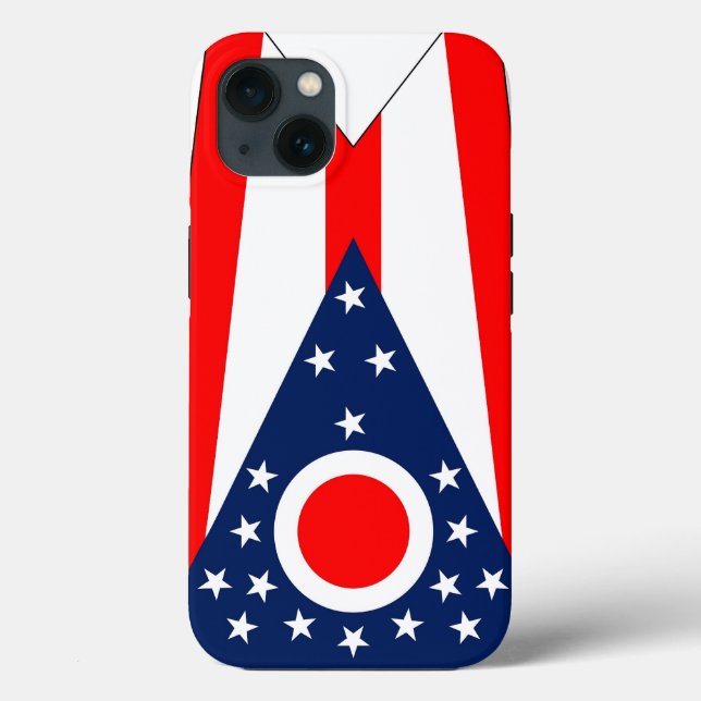Coques Case-Mate iPhone Patriotique Apple iPhone 13 Coque-Mate, Ohio Drape (Verso)