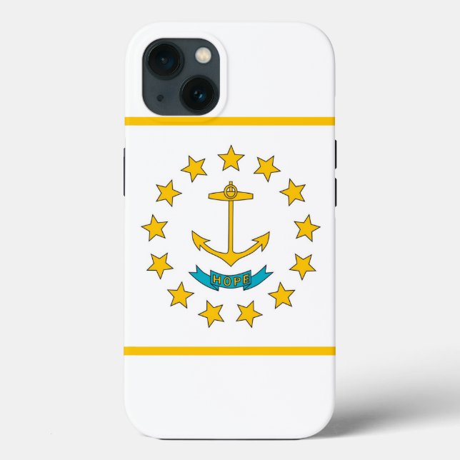Coques Case-Mate iPhone Patriotique Apple iPhone 13 Coque-Mate, Rhode Isla (Verso)