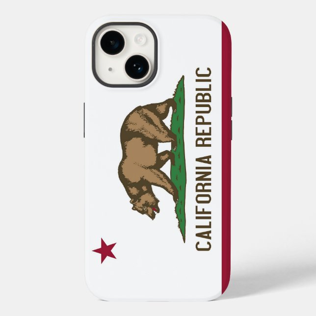 Coques Case-Mate iPhone Patriotique Apple iPhone 14 Coque-Mate, Californie (Verso)