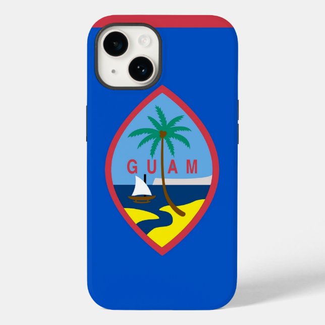 Coques Case-Mate iPhone Patriotique Apple iPhone 14 Coque-Mate, Guam (Verso)