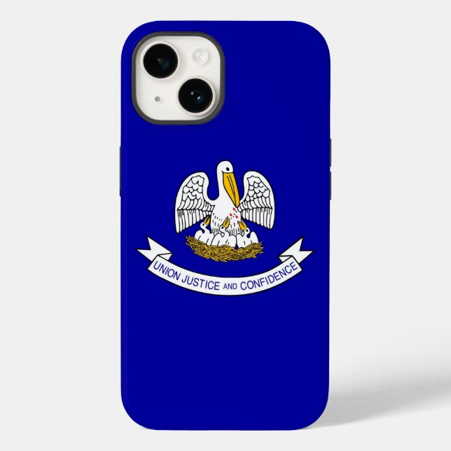 Coques Case-Mate iPhone Patriotique Apple iPhone 14 Coque-Mate, Louisiane (Verso)