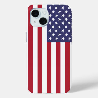 Coque Pour iPhone 15 Patriotique Apple iPhone 15 Coque-Mate avec drapea