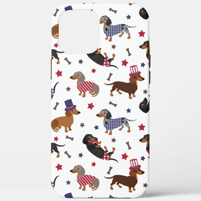 Coques Case-Mate iPhone Patriotique Dachshund (Verso)