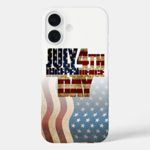 Coque Pour iPhone 16 Patriotique Juillet 4