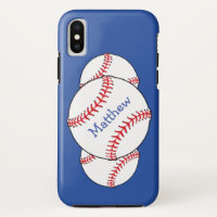 Patriotique Rouge Bleu Bleu Bleu Baseball iPhone X