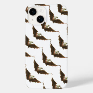 Coque Pour iPhone 14 Patriotisme Vintage Aigle américain oiseau volant