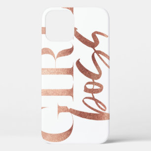 Case-Mate iPhone Case Patron de fille   Texte noir or Rose