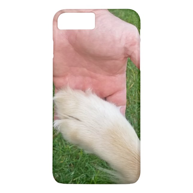 Coques Case-Mate iPhone patte de chien dans la main de l'homme (Dos)
