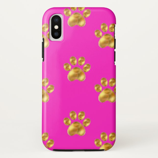 Coques Case-Mate iPhone Patte dorée mignonne (Dos)