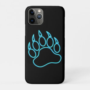 Coque Case-Mate Pour iPhone Patte d'ours bleu néon