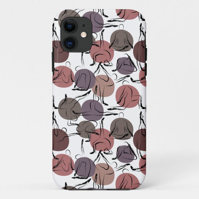 Coques Case-Mate iPhone Patter les yoga poses | Yoga seamless pattern 22 (Dos)