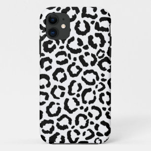 Case-Mate iPhone Case Patteries du Black White Leopard animal