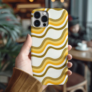 Coque Pour iPhone 16 Pattern de Golden Waves