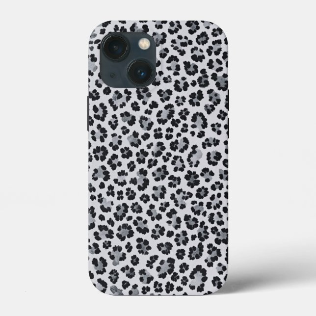 Coques Case-Mate iPhone Pattern Leopard Print Gray (Verso)