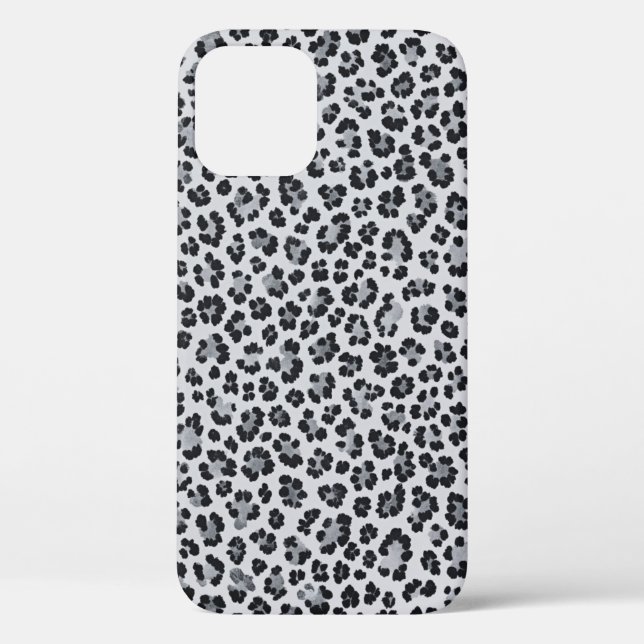 Coques Case-Mate iPhone Pattern Leopard Print Gray (Verso)