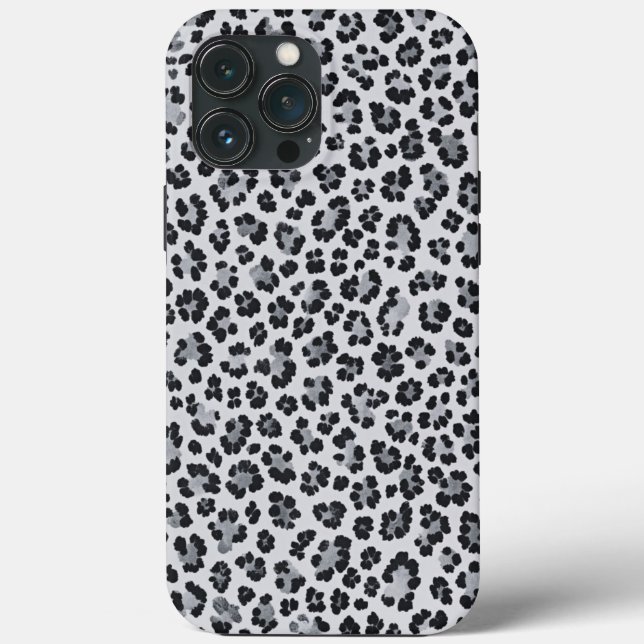 Coques Case-Mate iPhone Pattern Leopard Print Gray (Verso)