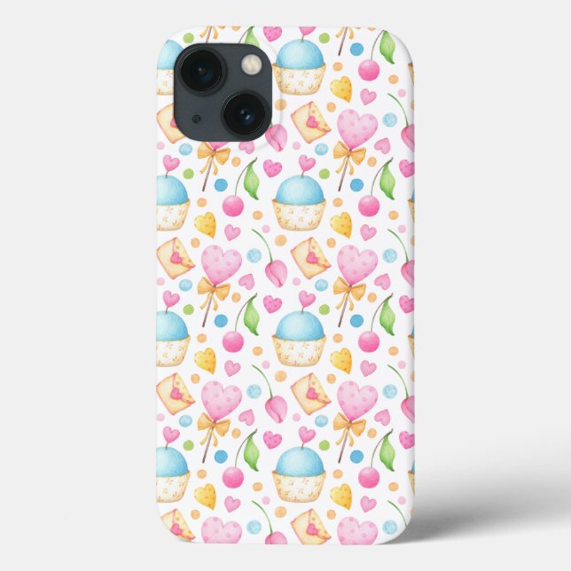 Coques Case-Mate iPhone Patters de Hearts and Muffins (Verso)