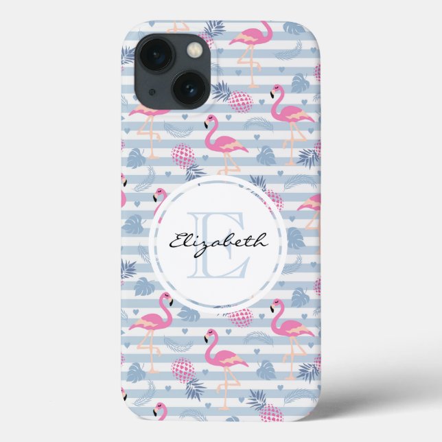 Coques Case-Mate iPhone Patters de Whimsical Flamingo et Pineapple (Verso)