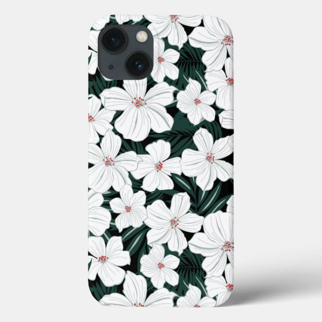 Coques Case-Mate iPhone Patters de White Tropical (Verso)