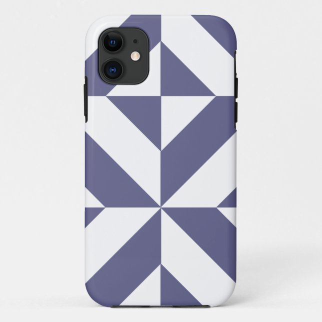 Coques Case-Mate iPhone Patters Midnight Blue Geometric Deco Cube (Dos)