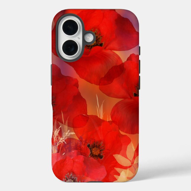 Coques Case-Mate iPhone Pavot chaud d'été (Verso)