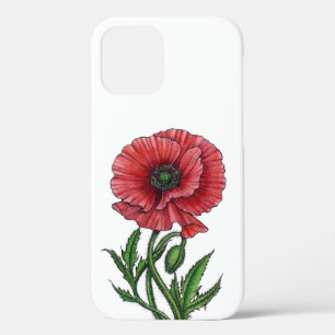 Case-Mate iPhone Case Pavot rouge, aquarelle et encre