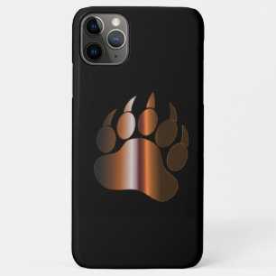 Etui iPhone Case-Mate PAW D'OURS D'ACIER Brown SUR NOIR