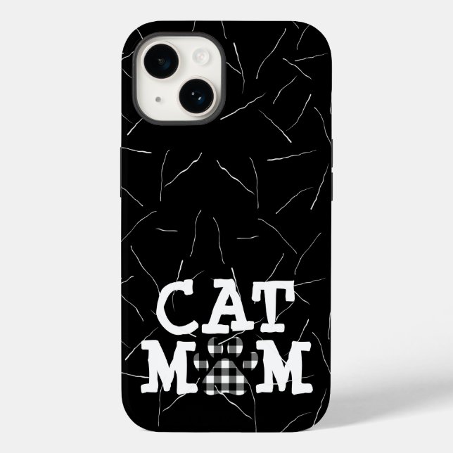 Coques Case-Mate iPhone Pawprint maman chat avec cheveux chats (Verso)