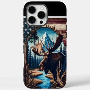 Coques iPhone 16 Pro Max Paysage américain de Bull Moose