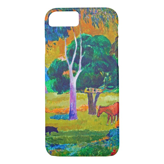Coques Case-Mate iPhone Paysage avec cochon et cheval, Gauguin (Dos)