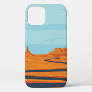 Case-Mate iPhone Case  paysage avec vallée déserte, montagnes, sombre w