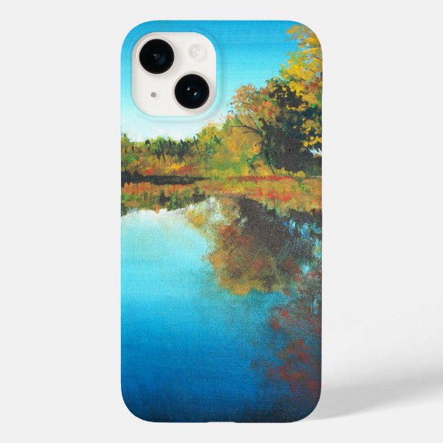 Coques Case-Mate iPhone Paysage d'automne de la rivière (Verso)