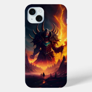Coque iPhone 15 Mini Paysage de feu et de soufre 2