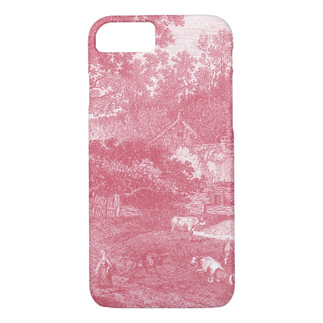 Coques Case-Mate iPhone Paysage de French Toile de Jouy Shabby Counry (Dos)
