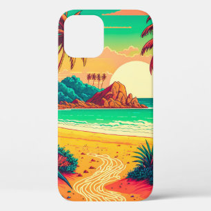 Case-Mate iPhone Case Paysage de plage tropicale en été coloré  
