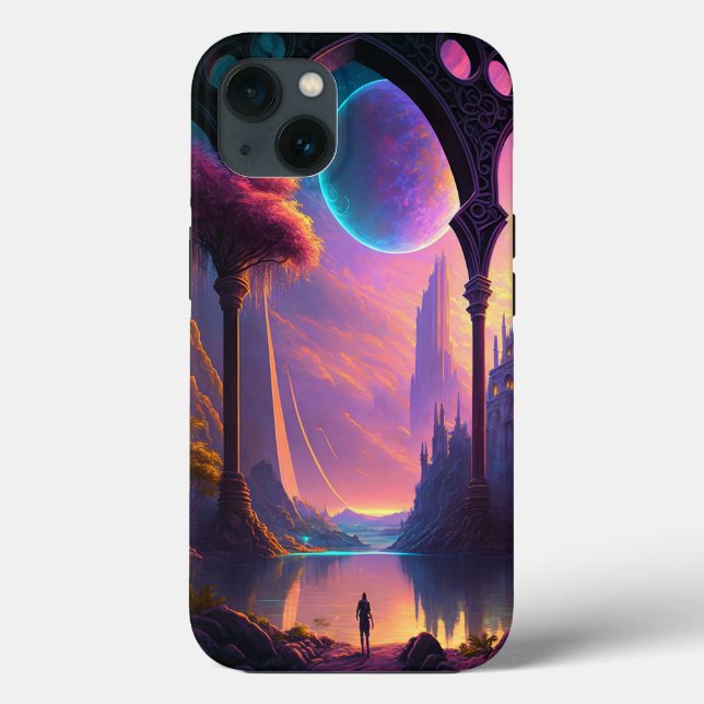 Coques Case-Mate iPhone Paysage de science-fiction Imaginaire (Verso)