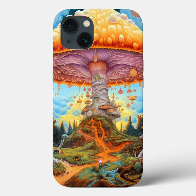 Coques Case-Mate iPhone Paysage des champignons Art des Imaginaires surréa (Verso)