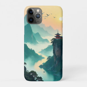 Case-Mate iPhone Case Paysage du temple de la montagne Misty - Nat asiat