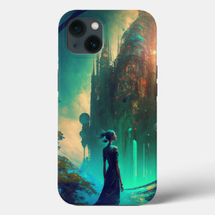 Case-Mate iPhone Case Paysage futuriste du château d'Imaginaire