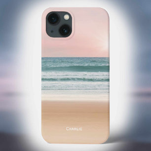 iPhone 13 Case Paysage marin avec plage, mer et ciel en bandes de